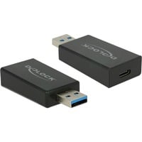 USB 3.2 Gen 2 Adapter, USB-A Stecker > USB-C Buchse schwarz