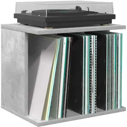 vidaXL Vinyl Aufbewahrung (Platten), CD- & Schallplatten Aufbewahrung, Grau