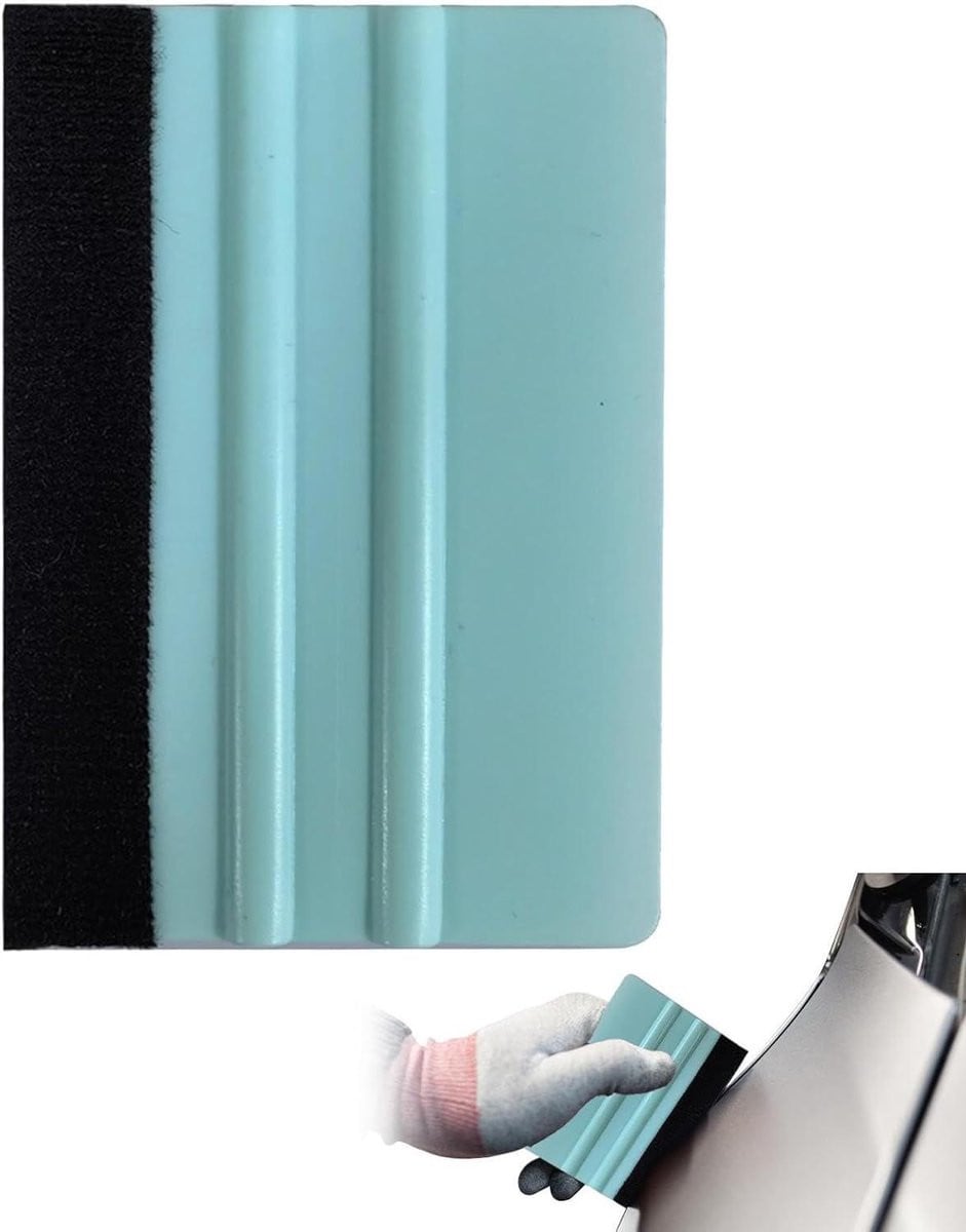 Raamfolie Schraper Foliewisser Kit van Flexibel PP Materiaal - 7 x 10 cm