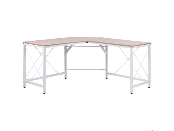 Bureau d'Angle en L Table de Bureau Informatique Chêne et Blanc 150 x 150 x 76 cm pour Travail et Gaming 150 x 150 x 76cm 76cm