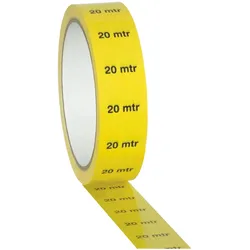 Showgear Marker / Indicator Tape ""20 m"" Markierung - gelb