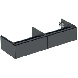 Geberit One Waschtisch-Unterschrank 505076008 133,2x50,4x47cm, 2 Schubladen, mattschwarz