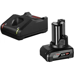 Bosch Professional Zubehör, Werkzeugakku + Ladegerät, Akku-Starter-Set GBA 12 Volt / 1x 4,0 Ah + Schnellladegerät GAL 12V (12 V)