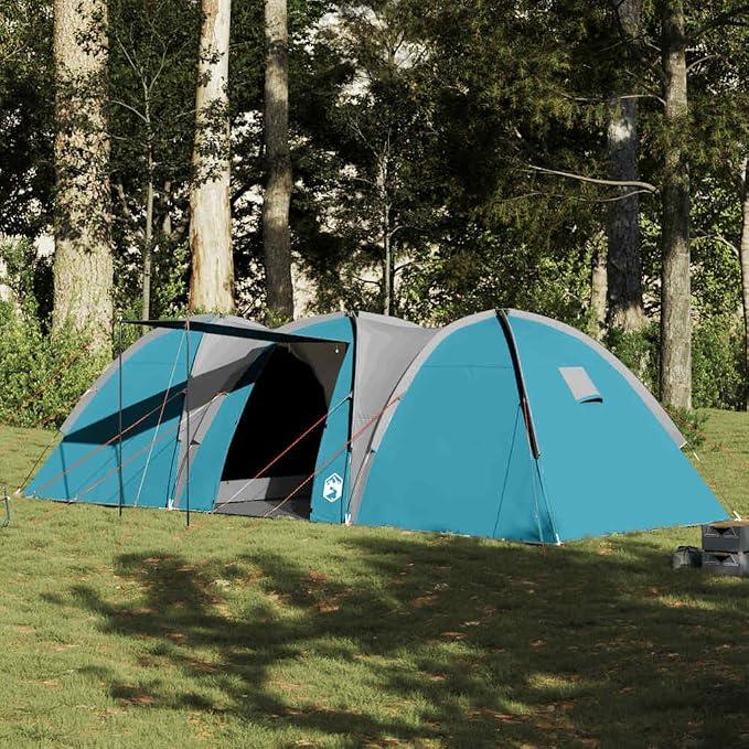 Kuppel-Familienzelt 8 Personen Blau Wasserdicht,Sportartikel,Outdoor-Aktivitäten,Camping & Wandern,Zelte,Blau,15.64 KG,4009429