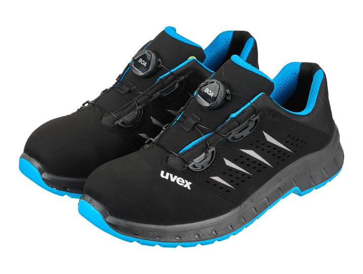 Uvex Sicherheits-Halbschuh BOA 2 Trend Schwarz-Blau 42