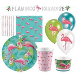 Flamingo Partyset 63-teilig