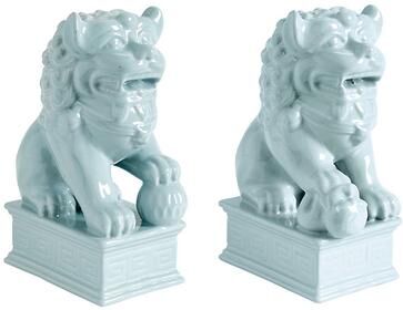 Set of 2 Foo Dogs - Spa - Ballard Designs