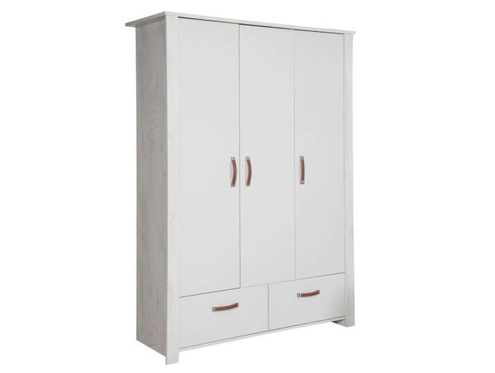 Roba Babykleiderschrank roba Mila, Grau, Weiß, 2 Schublade(n) Schubladen, 136x189.5x52.5 cm, Babymöbel, Babykleiderschrank