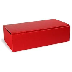 Transpak, Versandkarton + Versandbox, Flachengeschenkkarton Masse 361x188x94mm bordeaux offene Welle bordeaux (25 Stk.)