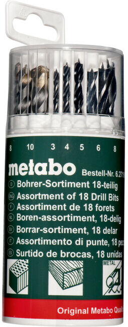 Coffret d'assortiment de forets Metabo 18 pcs (627190000)