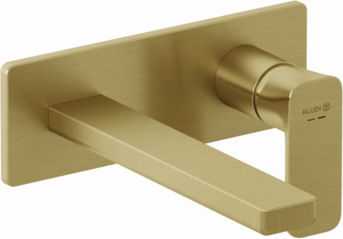 Kludi RENON 2 Loch-Wandarmatur 42244N075 210 mm, Brushed Gold (18) PVD