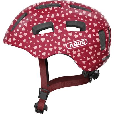 Kinderfahrradhelm ABUS "YOUN-I 2.0" Gr. M, rot (cherry heart), Helme, Kinder, M Kopfumfang: 52cm - 57cm