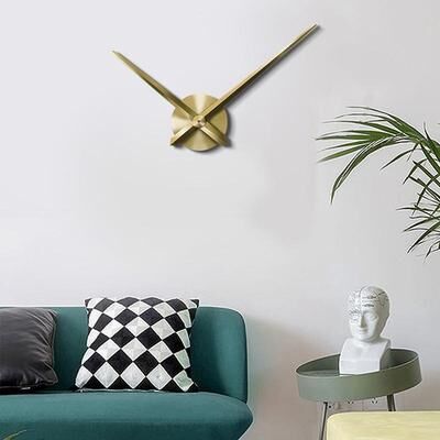 Snug & Styled DIY Stainless Steel Wall Clock Large 40 Inch Modern Mirror Wall Clock For Home Decor gold