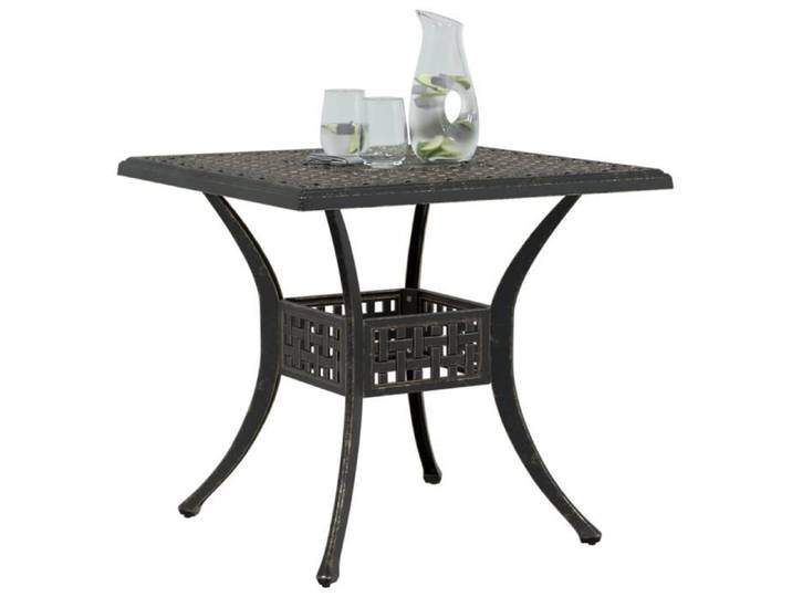 Table Balcon/Terrasse Brun - CLOUD®Table de jardin élégante - VENDUE SEULE - bronze 80x80x75cm aluminium coulé -t373231