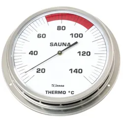 Sauna-Thermometer mit 130 mm Skala - mit Flansch