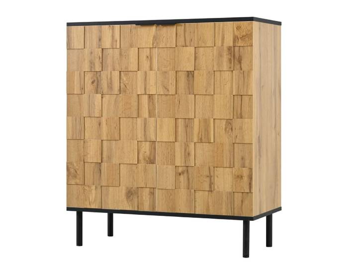 Meuble à chaussures effet bois design daimer 80x35x91,5 cm