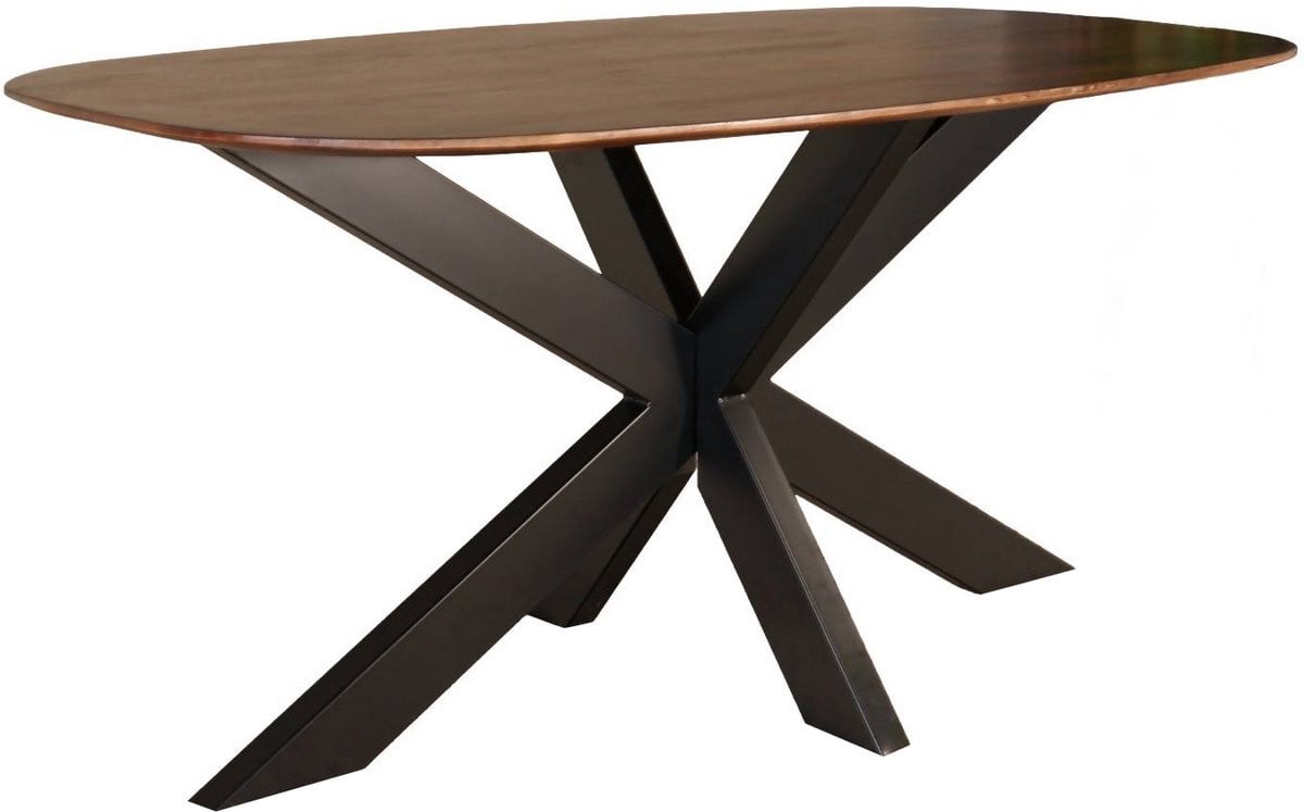 Lizzely Garden & Living Austin Eettafel - Ovaal - Mangohout - Bruin - 160 cm