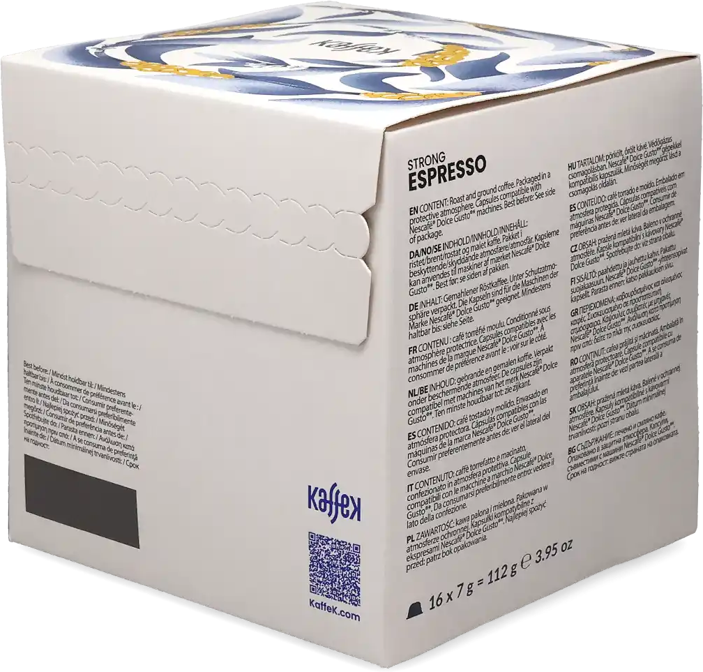 KaffeK   Espresso Strong - 16 Capsules de café pour Dolce Gusto - Espresso - Compatible Dolce Gusto