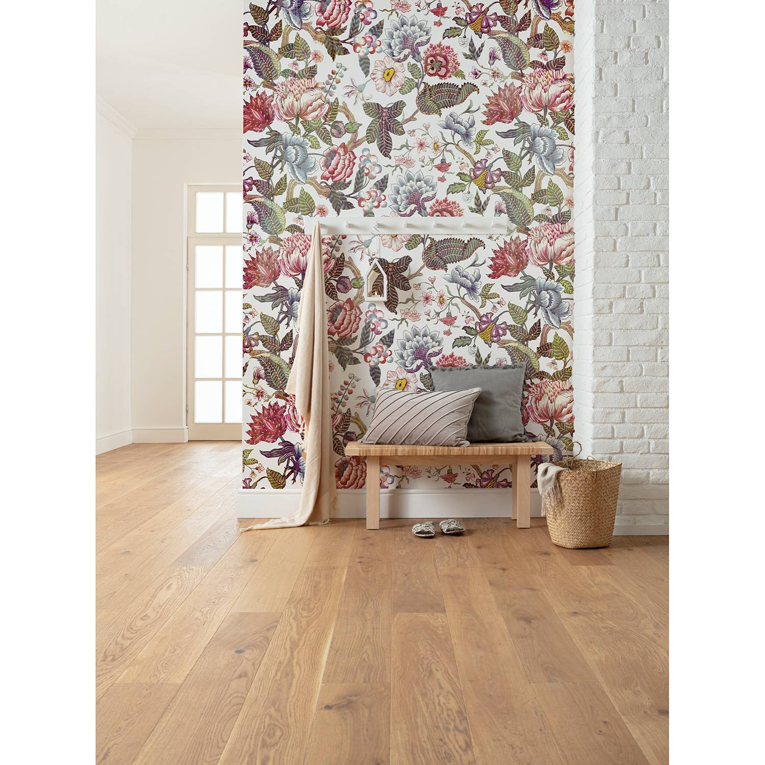 home24 Vlies-fotobehang Fleurs de Rêve Multicolour B: 200 cm, H: 280 cm