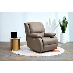 Happy Home Elektrischer Massagesessel mit Beinanhebung & verstellbare Rückenlehne - Braun