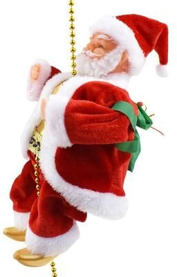 Uplift Essentials Climbing Santa Christmas Decoration Doll golden Feet