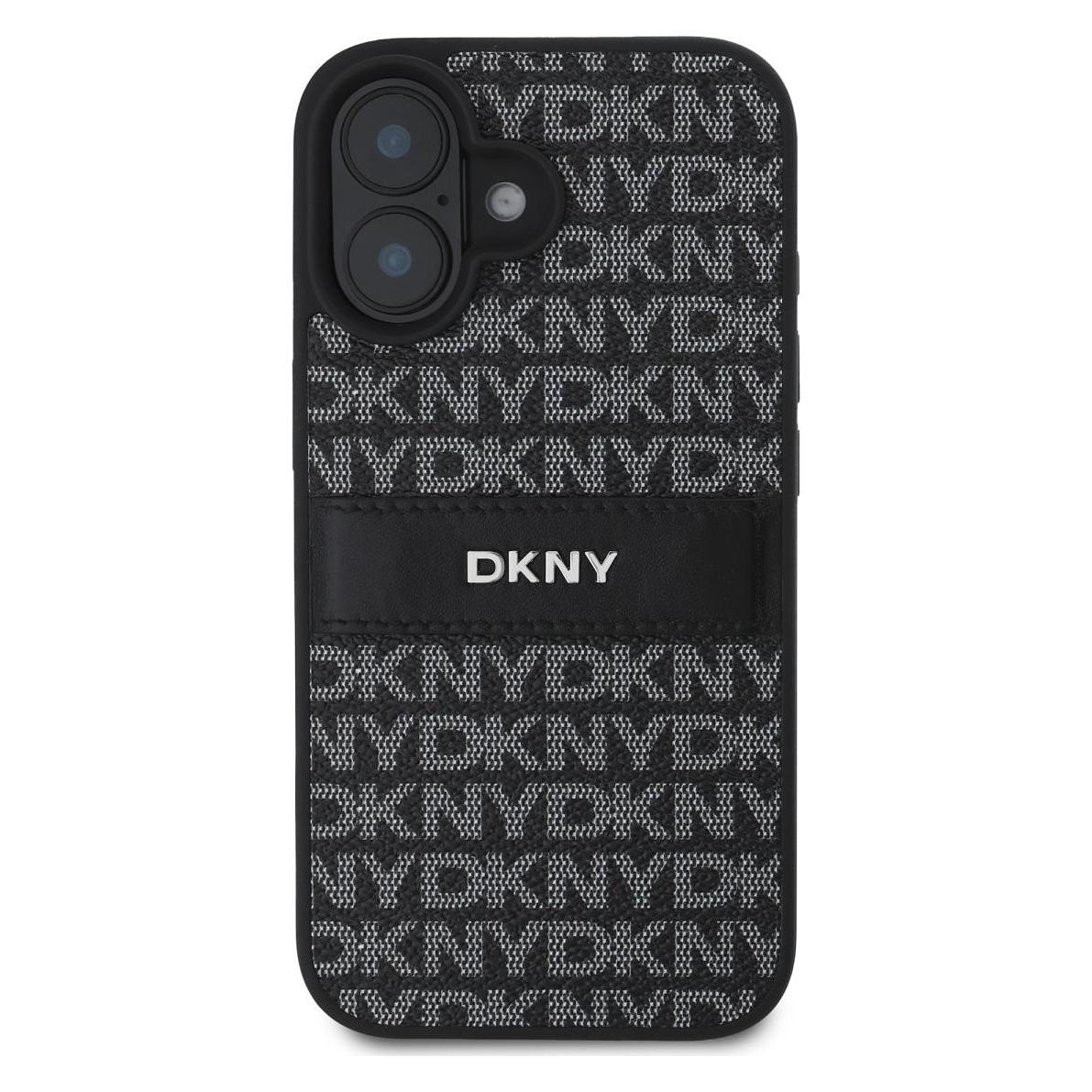 DKNY Repeat Pattern Tonal Stripe Backcover (Apple iPhone 16 Plus) (DKHCP16MPRTHSLK)