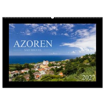 Azoren - São Miguel (Wandkalender 2027 DIN A2 quer), CALVENDO Monatskalender