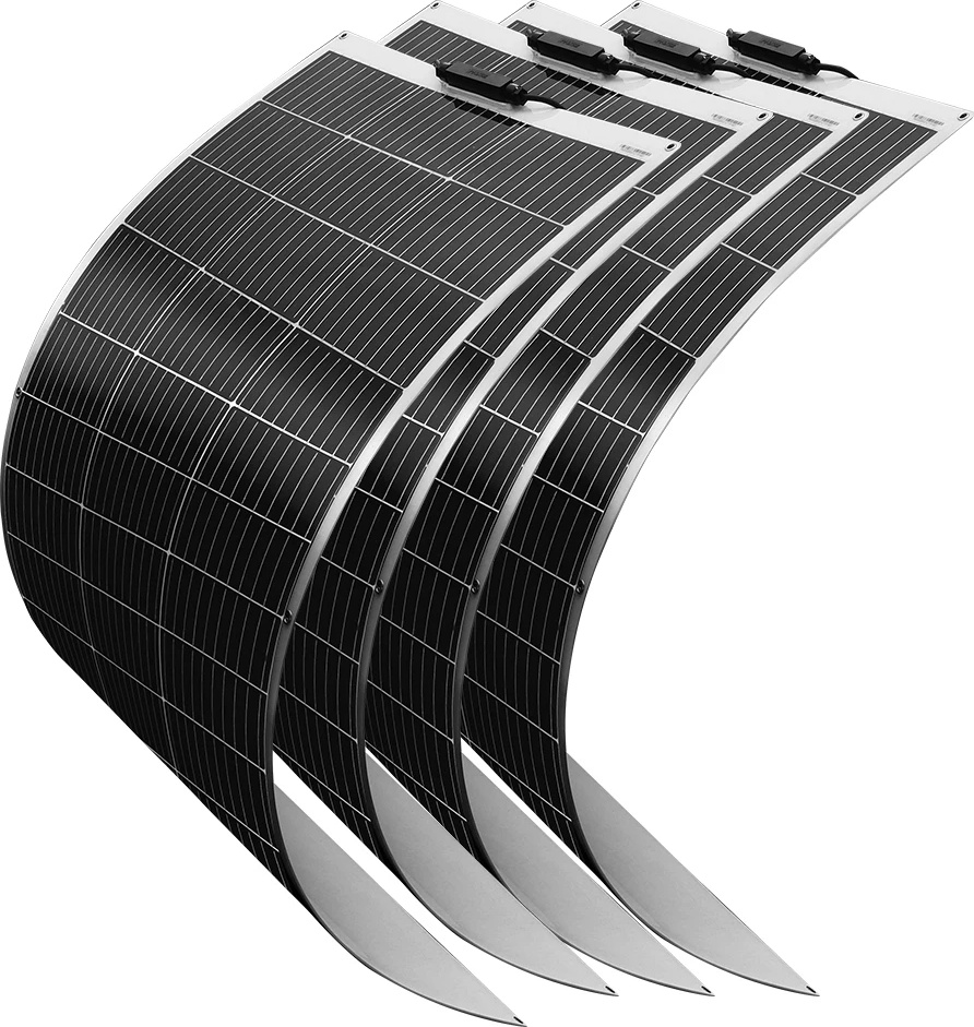 Flexible Solarmodule, hohe Effizienz 24%, breiter Betriebstemperaturbereich, 4 Stück Solarpanels