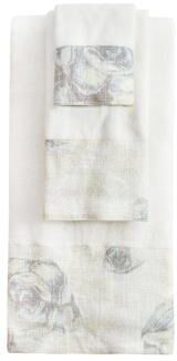 HiEnd Accents Rosaline Linen Towel Set White