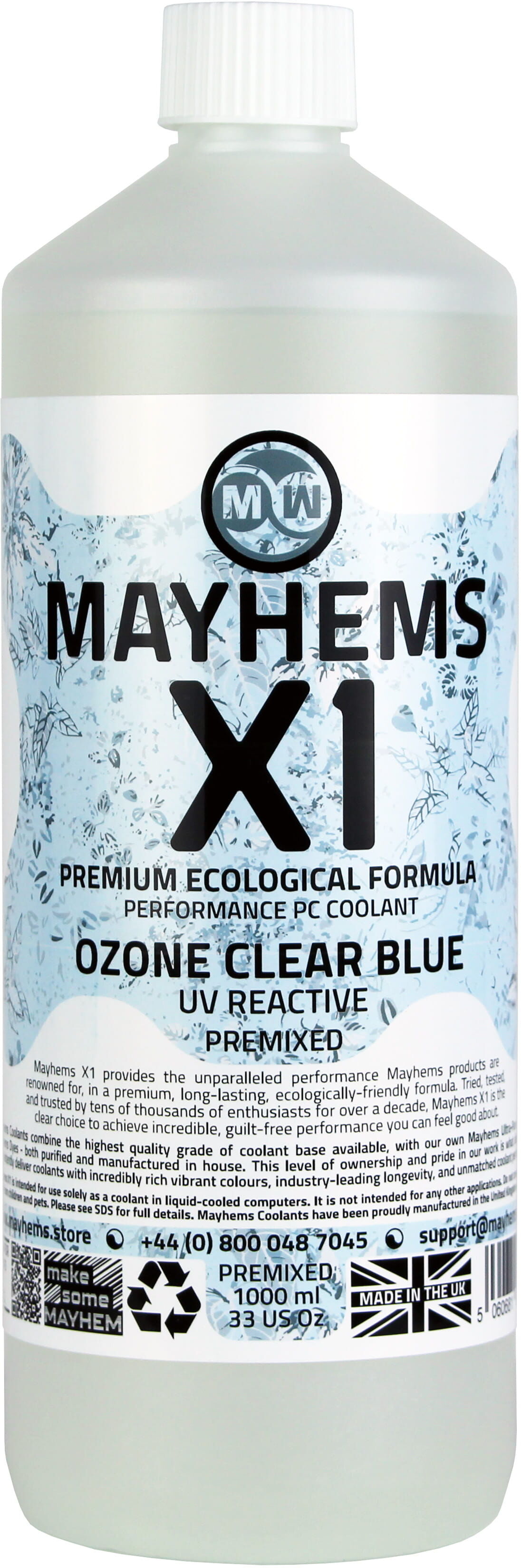 Mayhems Pre-Mix X1 UV Clear Blue Ozone 1000ml