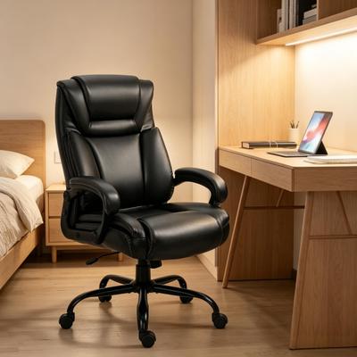 toswini Faux Leather Big and Tall High Back Office Chair with Padded Headrest