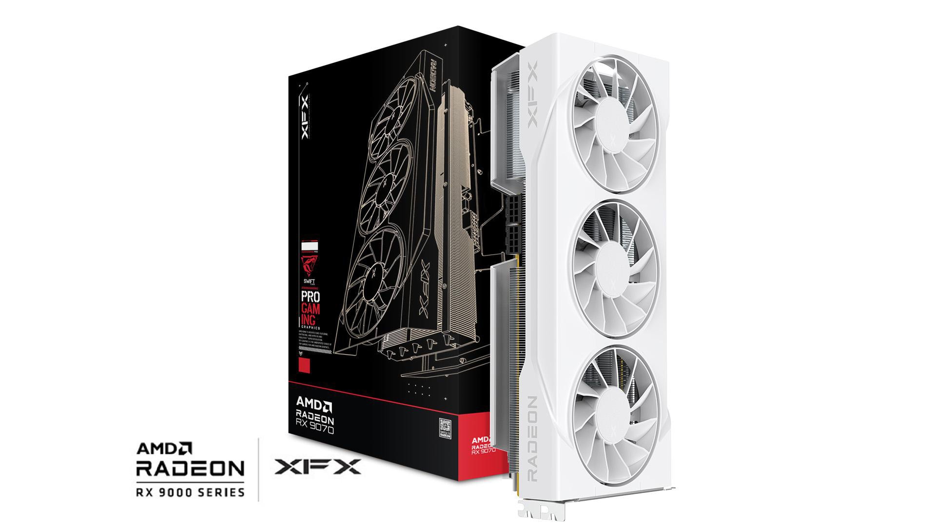 XFX Gaming RX 9070 GRE Triple White Grafikkarte 12GB GDDR6, DP, HDMI RX-97GRE29W7