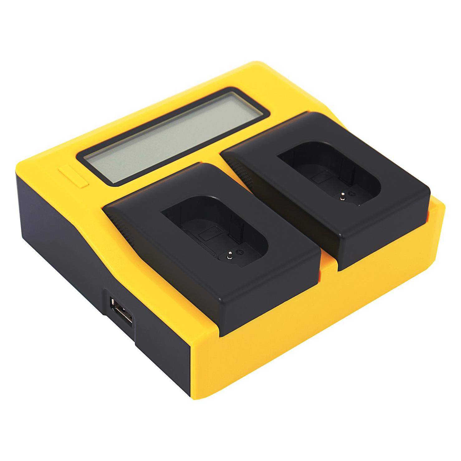 Patona Ladegerät Dual LCD USB - Panasonic DMW-BLK22 (Kamera Akku Ladegerät) (7697)