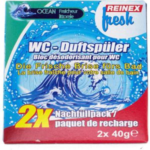 Reinex WC-Duftspüler Ocean, Nachfüllpack mit Stein, 2 Stück