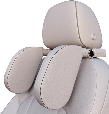 Inspired Deals Ergonomic Memory Foam Car Neck Rest Pillow With Phone Holder & Hook grey