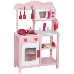 Kinderküche Spielküche mit Backofen, Herd, Spüle, Soundfunktion, Rosa