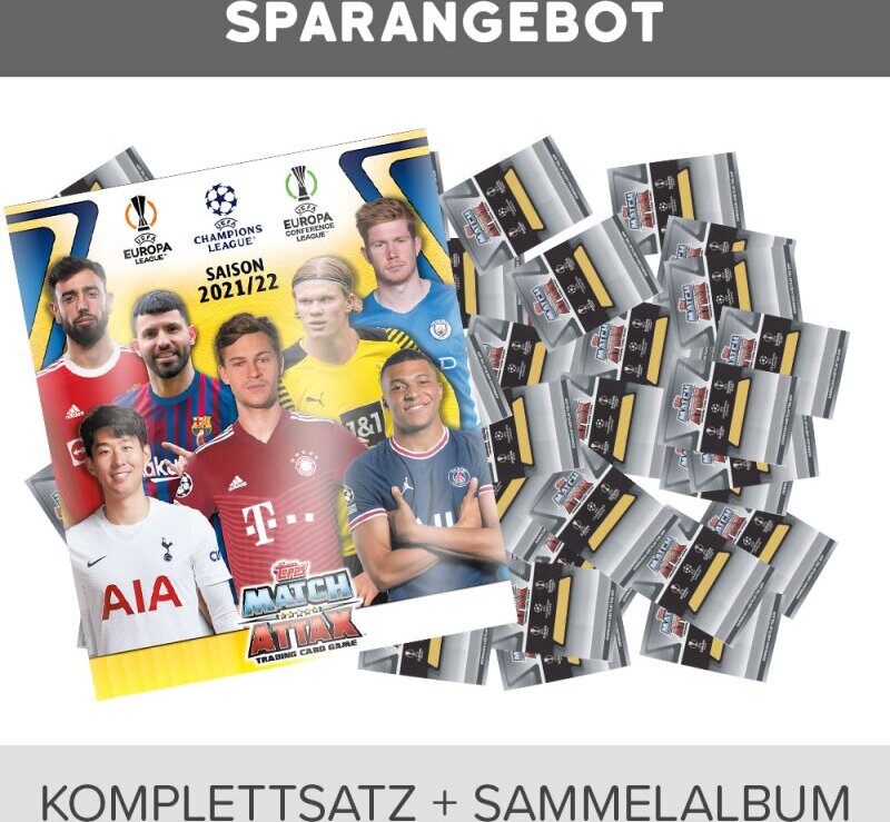 Topps Champions League 2021/22 - Trading Cards - Komplettsatz(491 Karten) +Sammelmappe (ohne limitierte)