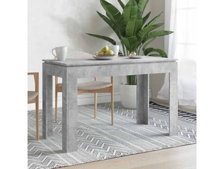 HEFZGDB Esstisch Betongrau 120x60x76 cm aus Holzwerkstoff, langlebiger und Stabiler Tisch für Esszimmer und Küche mit einfacher Montage und Reinigung, modernes Design mit sauberen