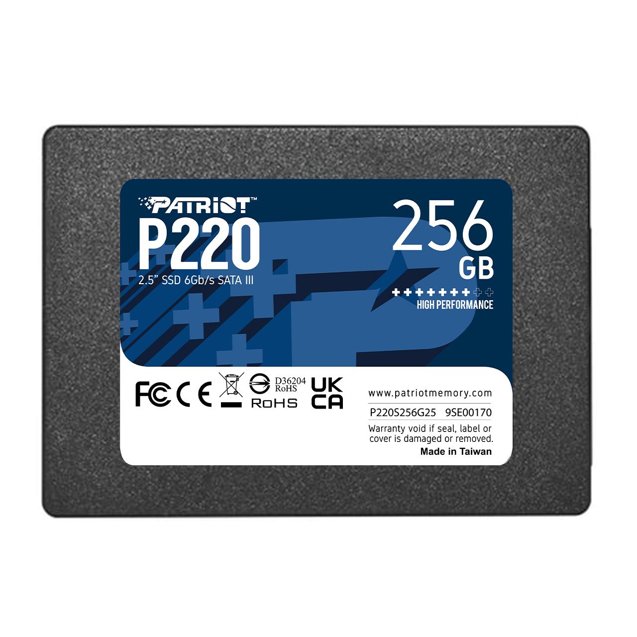 256GB Patriot P220 2.5" (6.4cm) SATA 6Gb/s 3D-NAND TLC (P220S256G25)