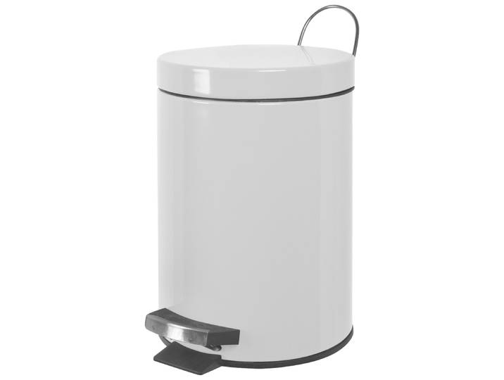 Kosmetikeimer ADOB Abfallbehälter , weiß, H:24,5cm Ø:17cm, Metall, Mülleimer, Kosmetikeimer