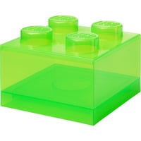 LEGO Storage Brick 4 Top Lid Translucent, Aufbewahrungsbox hellgrün/transparent