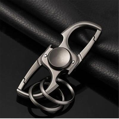 Friendly Fresh Finds Anti Anxiety Fidget Spinner Keychain Stress Relieving Finger Spinner With Bottle Opener black