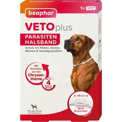Beaphar VETOplus Parasiten Halsband für Hunde, weiß - 65 cm