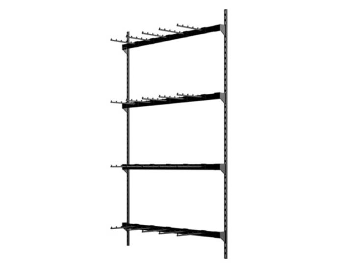 4- Oder 5-stufiges Wandmontiertes BH-Präsentationsregal Mit 20 Haken Organizer Für Dessous Spielzeug Halsketten Socken Präsentationsregal Für Boutiquen Einzelhandelsgeschäfte(Schwarz,150x150cm)