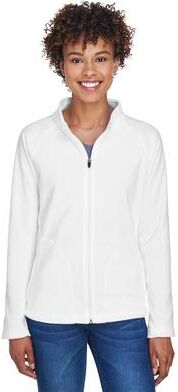 Team 365 TT90W Women's Campus Microfleece Jacket in White size XL   Polyester