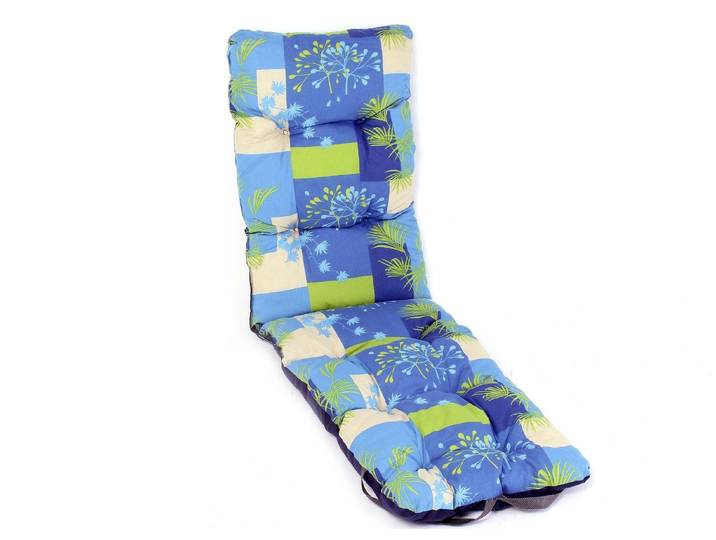 Bequeme Auflagen mit Knopfsteppung, Blau, 2er-Set Hochlehner-Auflagen