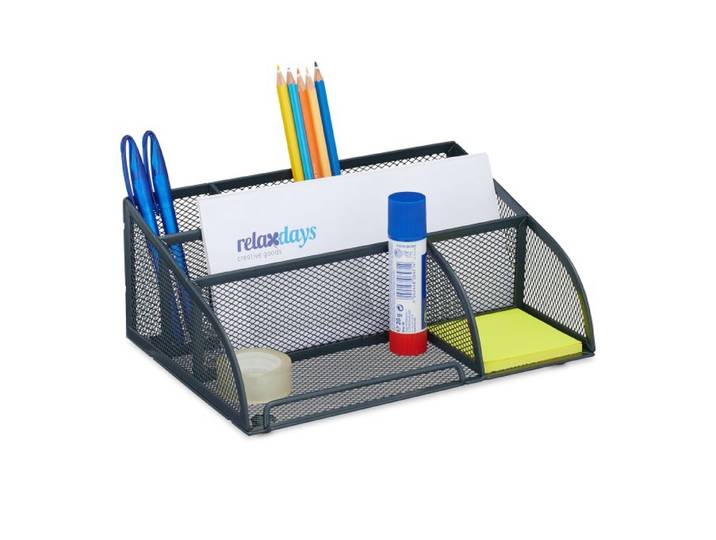 Relaxdays Schreibtisch Organizer im Mesh Design