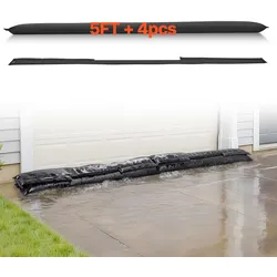 VEVOR Sandsäcke (sandfrei) 4-tlg. (1533 x 21 cm) Hochwasserbarriere Hochwasserschutz, Überschwemmungsschutzsäcke für Haus Tür Keller Garage Hochwassersäcke Hochwassersperre