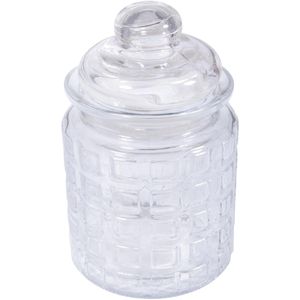 Rayher Vorratsglas 46051000 Karos, mit Glasdeckel, 0,28 Liter, rund, luftdicht