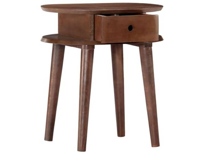TUERYAFEK Nachttisch Massivholz Akazie 50x35x55 cm Mit Schublade, Strapazierfähig, Pflegeleicht, Vielseitig Als Beistelltisch